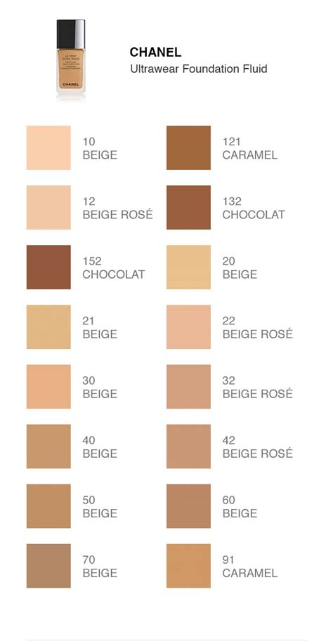 buy chanel foundation|chanel foundation color shade chart.